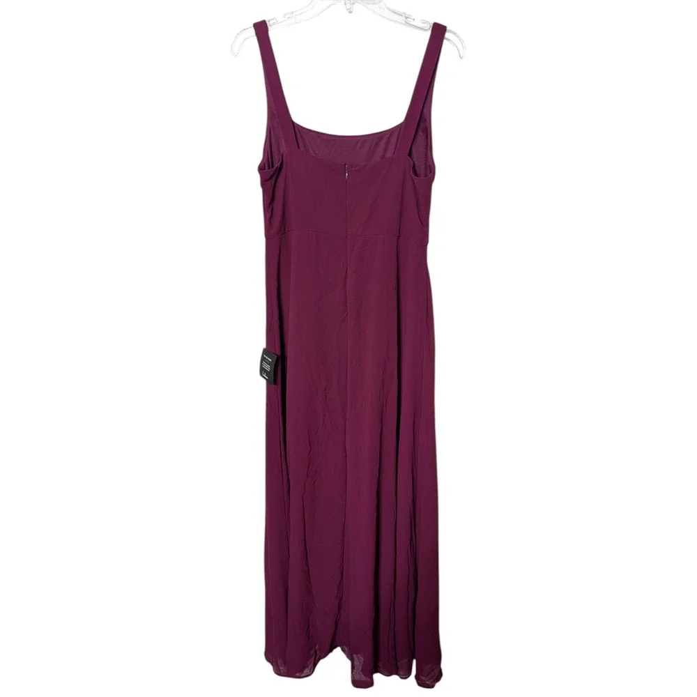 Lulus Remarkable Arrival Plum Purple Sleeveless Square Neck Maxi Dress Large